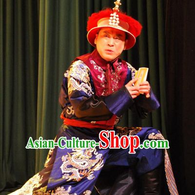 Shao Nian Tian Zi Chinese Qu Opera Prince Bogor Apparels Costumes and Headpieces Traditional Beijing Opera Qing Dynasty Infante Garment Young Male Clothing