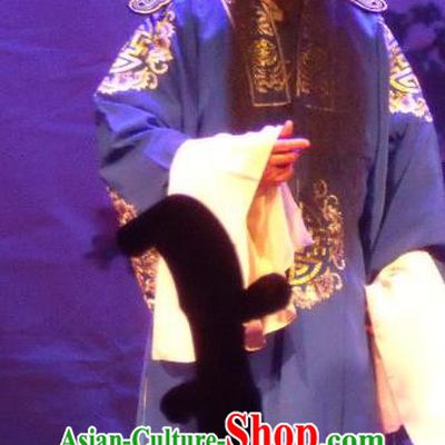 Cao Duan Huan Xiang Chinese Qu Opera Landlord Apparels Costumes and Headpieces Traditional Henan Opera Laosheng Garment Elderly Male Clothing