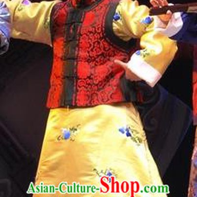 Under the Red Banner Chinese Qu Opera Young Male Apparels Costumes and Headpieces Traditional Beijing Opera Dude Garment Qing Dynasty Childe Clothing