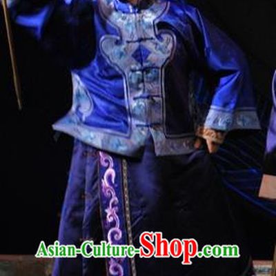 Chinese Beijing Opera Elderly Female Garment Costumes and Headdress Under the Red Banner Traditional Qu Opera Dame Apparels Pantaloon Dress