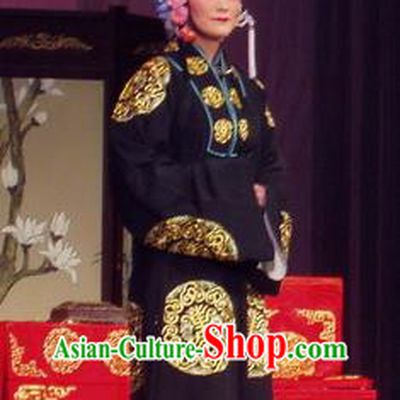 Chinese Henan Opera Elderly Woman Garment Costumes and Headdress The Romance of Hairpin Traditional Qu Opera Dame Apparels Landlord Shiva Dress