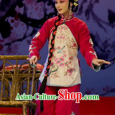 Chinese Han Opera Young Woman Garment Shi Qi Costumes and Headdress Traditional Hubei Hanchu Opera Diva Yu Lan Apparels Actress Dress