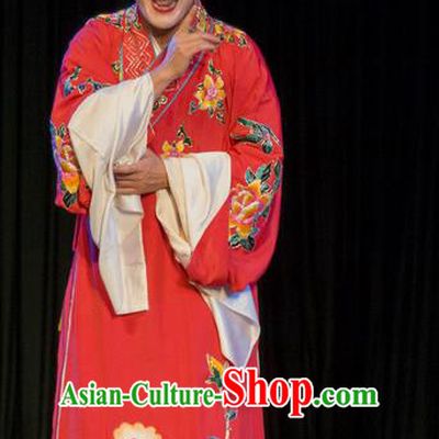 Shi Qi Chinese Hubei Hanchu Opera Xiaosheng Apparels Costumes and Headpieces Traditional Han Opera Garment Merchant Young Male Tang Er Clothing