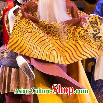 Yu Zhou Feng Chinese Hubei Hanchu Opera Laosheng Apparels Costumes and Headpieces Traditional Han Opera Minister Kuang Hong Garment Official Clothing