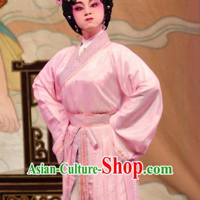 Chinese Cantonese Opera Village Girl Garment The Princess in Distress Costumes and Headdress Traditional Guangdong Opera Xiaodan Apparels Young Lady Ni Xiutian Dress