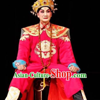 Prince Rui and Concubine Zhuang Chinese Guangdong Opera Lord Apparels Costumes and Headpieces Traditional Cantonese Opera Emperor Garment Abahai Clothing