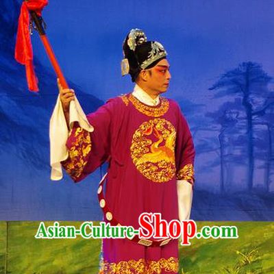 Chinese Guangdong Opera Xiaosheng Apparels Costumes and Headpieces Traditional Cantonese Opera Young Male Garment Envoy Fan Li Clothing