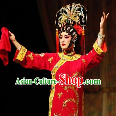 Chinese Cantonese Opera Qing Dynasty Imperial Consort Garment Prince Rui and Concubine Zhuang Costumes and Headdress Traditional Guangdong Opera Hua Tan Apparels Dress