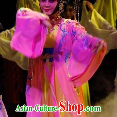 Chinese Cantonese Opera Imperial Consort Garment Prince Rui and Concubine Zhuang Costumes and Headdress Traditional Guangdong Opera Hua Tan Apparels Qing Dynasty Dress