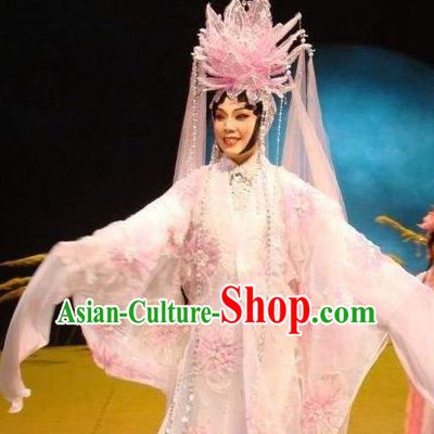 Chinese Cantonese Opera Actress Garment Hua Yue Ying Costumes and Headdress Traditional Guangdong Opera Hua Tan Apparels Young Beauty Du Caiwei Dress