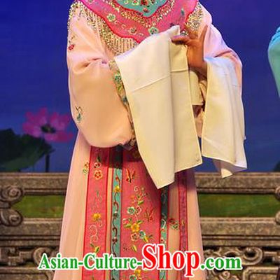 Chinese Cantonese Opera Imperial Consort Zheng Dan Garment Costumes and Headdress Traditional Guangdong Opera Young Beauty Apparels Hua Tan Dress