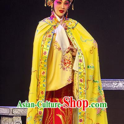 Chinese Cantonese Opera Young Female Garment Costumes and Headdress Traditional Guangdong Opera Hua Tan Apparels Imperial Consort Xi Shi Dress