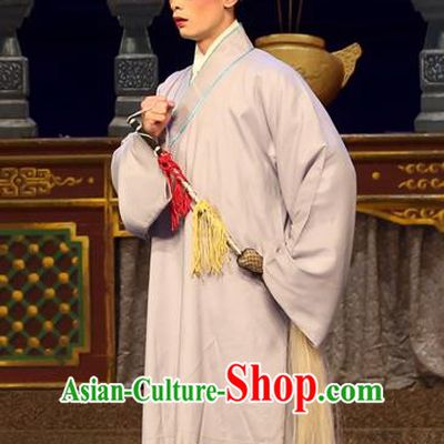 Legend of Lun Wenxu Chinese Guangdong Opera Monk Apparels Costumes and Headpieces Traditional Cantonese Opera Acolyte Garment Figurant Clothing