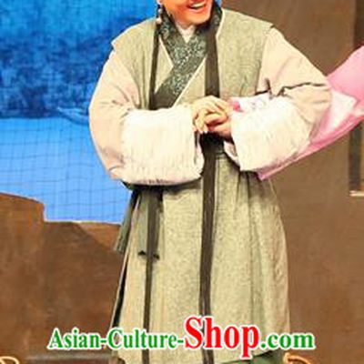 Chinese Cantonese Opera Dame Garment Legend of Lun Wenxu Costumes and Headdress Traditional Guangdong Opera Country Woman Apparels Elderly Female Dress