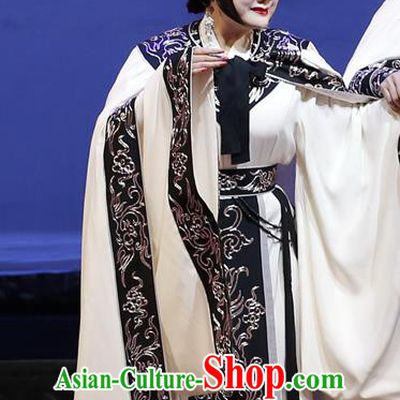 Chinese Cantonese Opera Queen Zhou Garment Southern Tang Emperor Costumes and Headdress Traditional Guangdong Opera Hua Tan Apparels Empress Dress