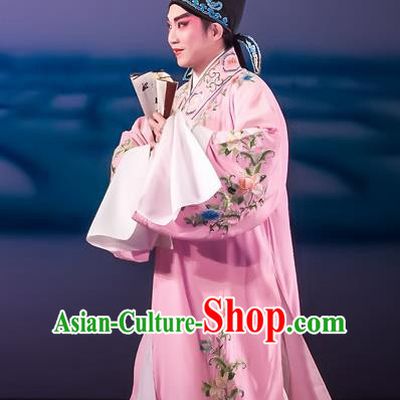 The Romance of Hairpin Chinese Guangdong Opera Poor Scholar Wang Shipeng Apparels Costumes and Headpieces Traditional Cantonese Opera Xiaosheng Garment Young Male Clothing