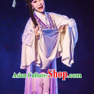 Chinese Cantonese Opera Young Female Garment The Romance of Hairpin Costumes and Headdress Traditional Guangdong Opera Actress Apparels Diva Qian Yulian Dress