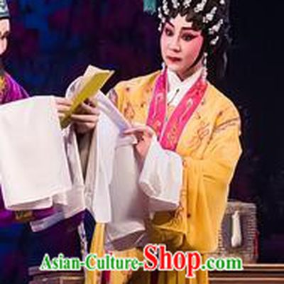 Chinese Cantonese Opera Actress Garment The Romance of Hairpin Costumes and Headdress Traditional Guangdong Opera Hua Tan Apparels Young Female Qian Yulian Dress
