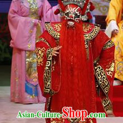 Liu Yi Delivers A Letter Chinese Guangdong Opera Jing Apparels Costumes and Headpieces Traditional Cantonese Opera Dragon King Garment Elderly Man Clothing