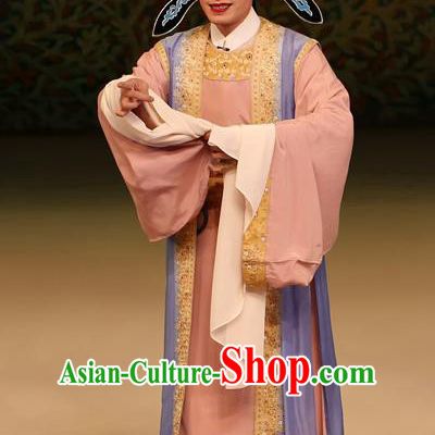 Liu Yi Delivers A Letter Chinese Guangdong Opera Scholar Apparels Costumes and Headpieces Traditional Cantonese Opera Xiaosheng Garment Niche Clothing