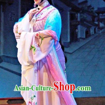 Chinese Cantonese Opera Diva Huo Xiaoyu Garment Story of the Violet Hairpin Costumes and Headdress Traditional Guangdong Opera Young Beauty Apparels Hua Tan Dress