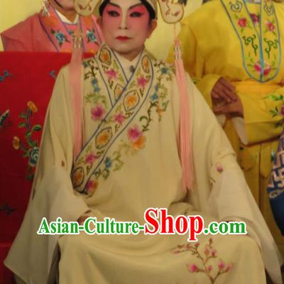 Hua Tian Ba Xi Chinese Guangdong Opera Scholar Bian Ji Apparels Costumes and Headpieces Traditional Cantonese Opera Xiaosheng Garment Gifted Youth Clothing