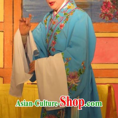 Hua Tian Ba Xi Chinese Guangdong Opera Gifted Youth Apparels Costumes and Headpieces Traditional Cantonese Opera Xiaosheng Garment Scholar Bian Ji Clothing