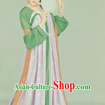 Chinese Traditional Tang Dynasty Noble Concubine Historical Costumes Ancient Drama Palace Woman Hanfu Dress Apparels and Headpieces