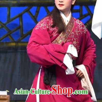 Hun Qian Zhu Ji Xiang Chinese Guangdong Opera Young Man Apparels Costumes and Headpieces Traditional Cantonese Opera Xiaosheng Garment Huang Zhuwan Clothing