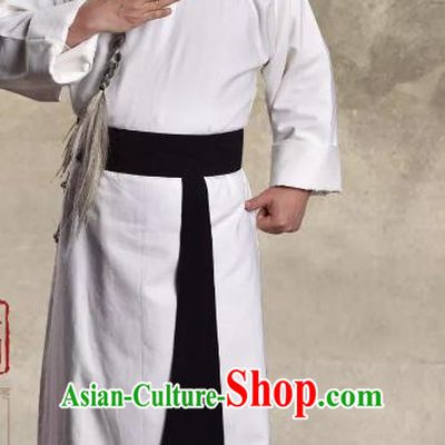 Barwo Guild Chinese Guangdong Opera Elderly Male Apparels Costumes and Headpieces Traditional Cantonese Opera Uncle Gui Garment Prisoner Clothing