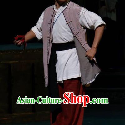 Barwo Guild Chinese Guangdong Opera Qing Dynasty Young Man Apparels Costumes and Headpieces Traditional Cantonese Opera Garment Civilian Clothing