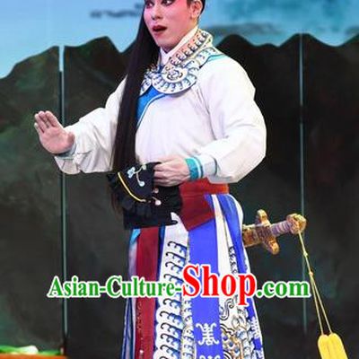 Chinese Guangdong Opera Xiaosheng Apparels Costumes and Headpieces Traditional Cantonese Opera Young Male Garment Prince Clothing