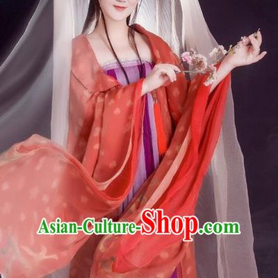 Chinese Traditional Young Female Hanfu Dress Apparels Ancient Drama Tang Dynasty Swordswoman Historical Costumes and Headdress Complete Set