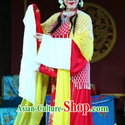 Chinese Sichuan Opera Hua Tan Garment Costumes and Headdress Feng Yi Pavilion Traditional Peking Opera Highlights Actress Dress Diva Diao Chan Apparels
