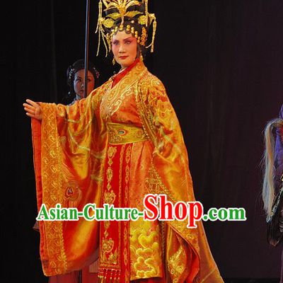 Chinese Sichuan Opera Highlights Young Female Garment Costumes and Headdress Wo Hu Ling Traditional Peking Opera Actress Dress Princess Huyang Apparels