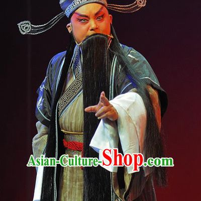 Wo Hu Ling Chinese Sichuan Opera Magistrate Apparels Costumes and Headpieces Peking Opera Highlights Laosheng Garment Official Dong Xuan Clothing