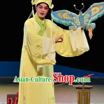 Search the College Chinese Guangdong Opera Niche Apparels Costumes and Headpieces Traditional Cantonese Opera Scholar Garment Xiaosheng Zhang Yimin Clothing
