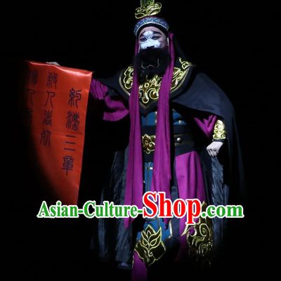 Gao Emperor of Han Chinese Guangdong Opera Clown Apparels Costumes and Headpieces Traditional Cantonese Opera Martial Male Garment Wusheng Clothing