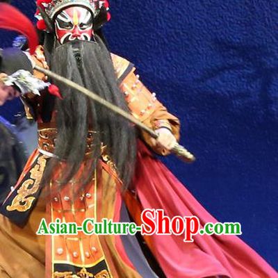 Gao Emperor of Han Chinese Guangdong Opera Jing Apparels Costumes and Headpieces Traditional Cantonese Opera Martial Male Garment General Clothing