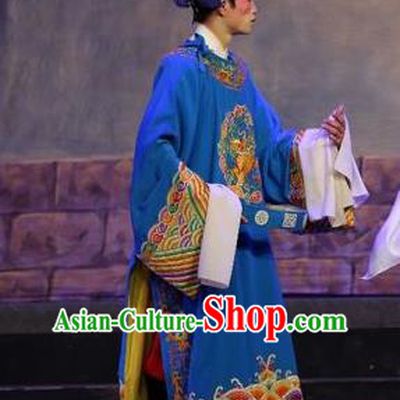 Chinese Guangdong Opera Xiaosheng Apparels Costumes and Headpieces Traditional Cantonese Opera Young Male Garment Official Clothing