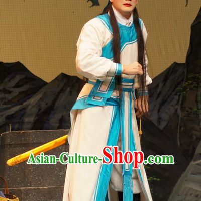 Emperor and the Village Girl Chinese Guangdong Opera Xiaosheng Apparels Costumes and Headpieces Traditional Cantonese Opera Young Man Garment Prince Kang Clothing