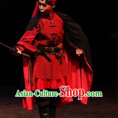 Chinese Cantonese Opera Martial Female Garment The Watchtower Costumes and Headdress Traditional Guangdong Opera Woman Robber Apparels Dan Yanying Dress