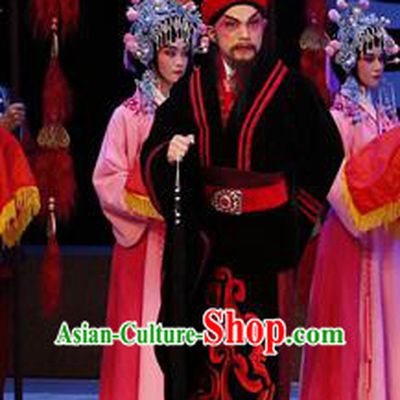 Zhaojun Frontier Song Chinese Guangdong Opera Official Wang Long Apparels Costumes and Headwear Traditional Cantonese Opera Minister Garment Clothing