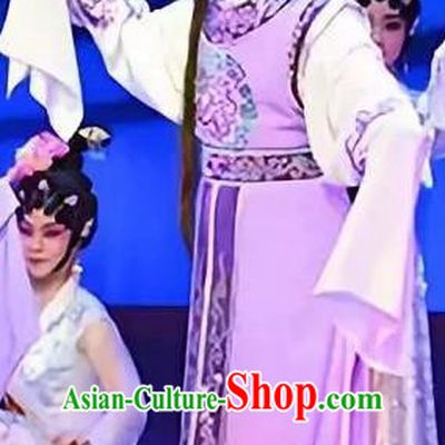 Goddess Luo Chinese Guangdong Opera Young Male Apparels Costumes and Headwear Traditional Cantonese Opera Xiaosheng Garment Prince Cao Zhi Clothing