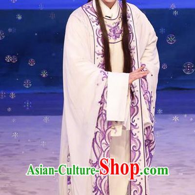 Goddess Luo Chinese Guangdong Opera Xiaosheng Apparels Costumes and Headwear Traditional Cantonese Opera Young Male Garment Prince Cao Zhi Clothing