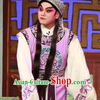 The Mad Monk by the Sea Chinese Guangdong Opera Wu Xiaopeng Apparels Costumes and Headwear Traditional Cantonese Opera Young Male Garment Xiaosheng Clothing