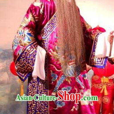 Love in the Red Plum Chinese Guangdong Opera Official Jia Sidao Apparels Costumes and Headwear Traditional Cantonese Opera Jing Garment Elderly Male Clothing