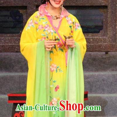 Chinese Cantonese Opera Imperial Consort Da Ji Garment Legend of Er Lang Costumes and Headdress Traditional Guangdong Opera Fairy Apparels Hua Tan Dress