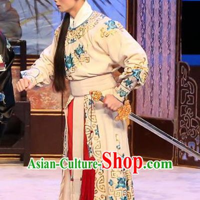 Ba Luo He Chinese Guangdong Opera Wusheng Apparels Costumes and Headwear Traditional Cantonese Opera Martial Male Garment Ba Jie Clothing