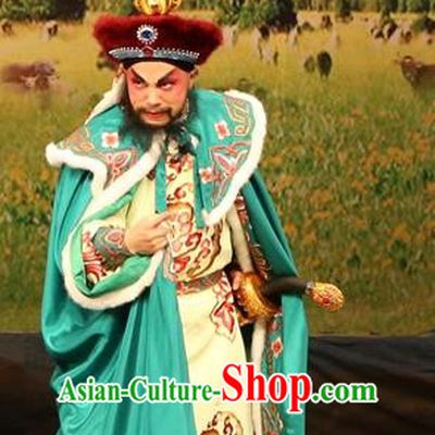 Princess Zhaojun Chinese Guangdong Opera Official Apparels Costumes and Headwear Traditional Cantonese Opera Garment Xiongnu General Wen Dun Clothing